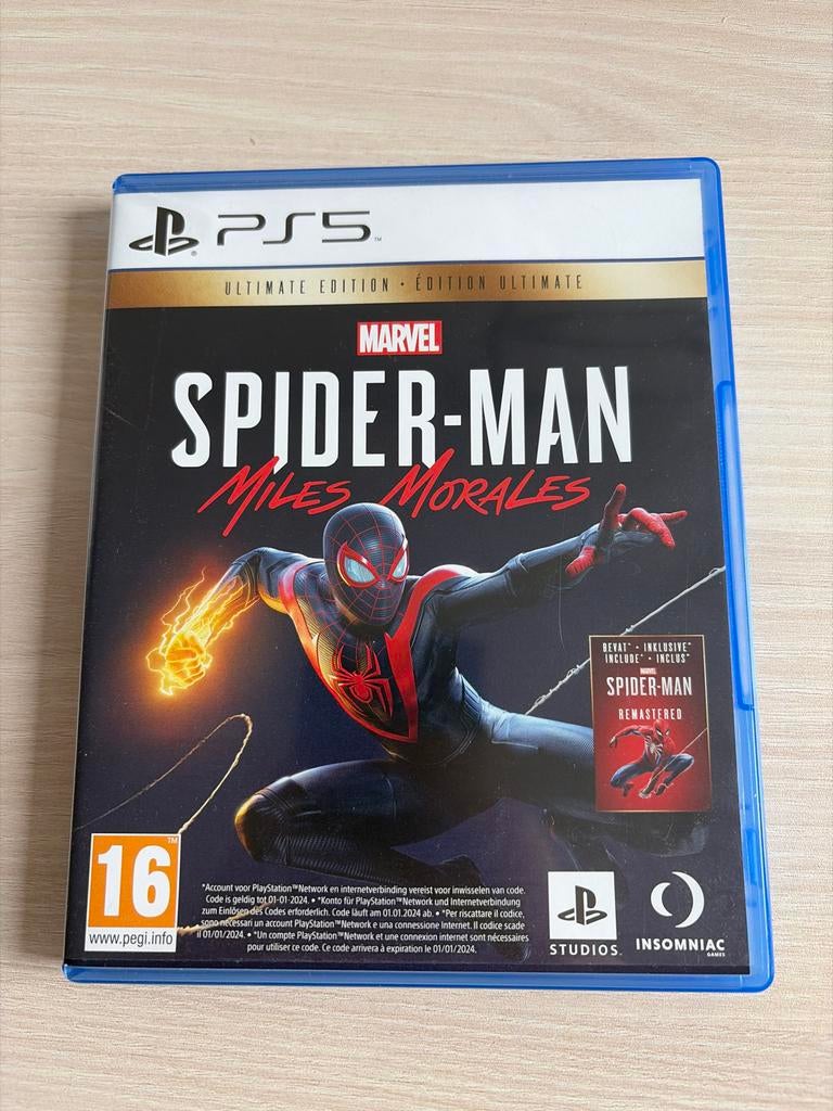 Spider-Man Miles Morales Ultimate Edition PS5 (zonder Remast, Avontuur en Actie, 1 speler, Ophalen of Verzenden, Zo goed als nieuw
