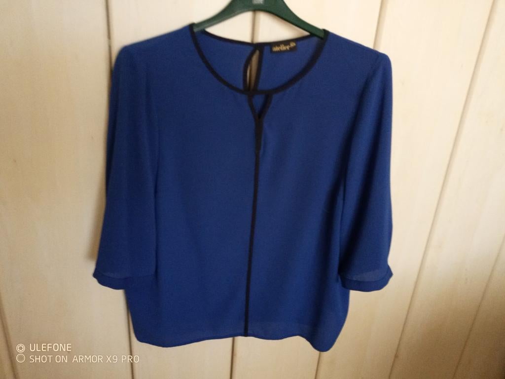 ZGAN cobalt blauw bloes maat 42, Ophalen of Verzenden, Zo goed als nieuw, Maat 42/44 (L), Blauw