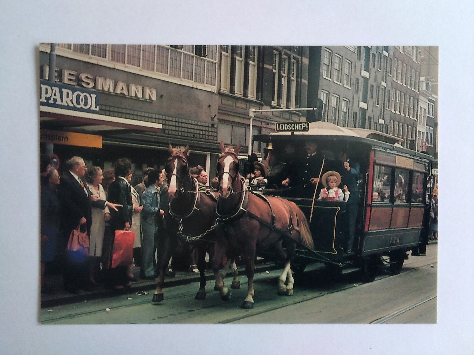Ansichtkaart Amsterdam Rokin Paardentram, Verzenden, 1960 tot 1980, Noord-Holland