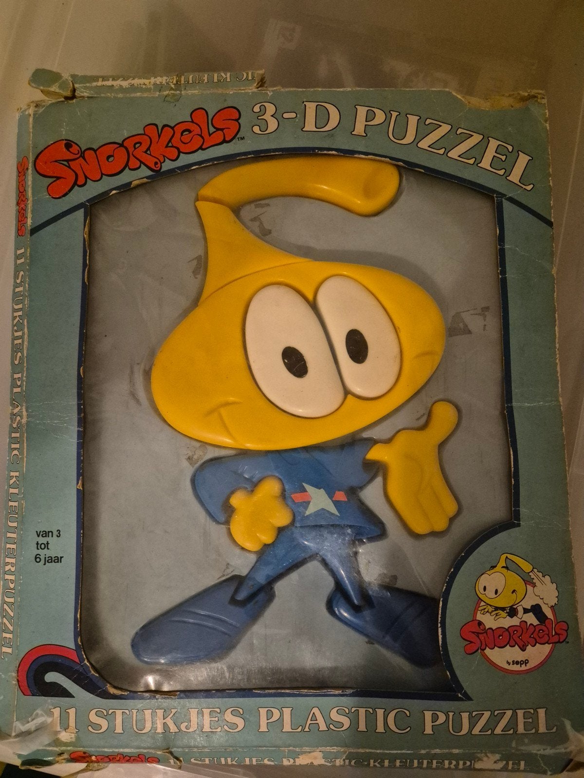 Vintage Snorkels 3D Puzzel SEPP Jaren 80 met Verpakking, Ophalen of Verzenden, 10 tot 50 stukjes, Gebruikt, 2 tot 4 jaar