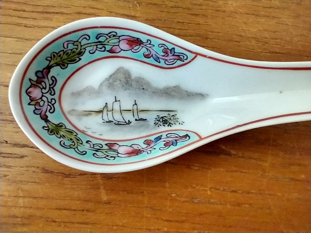 Chinees Jingdezhen  Famille Rose porselein lepel, Antiek en Kunst, Ophalen of Verzenden
