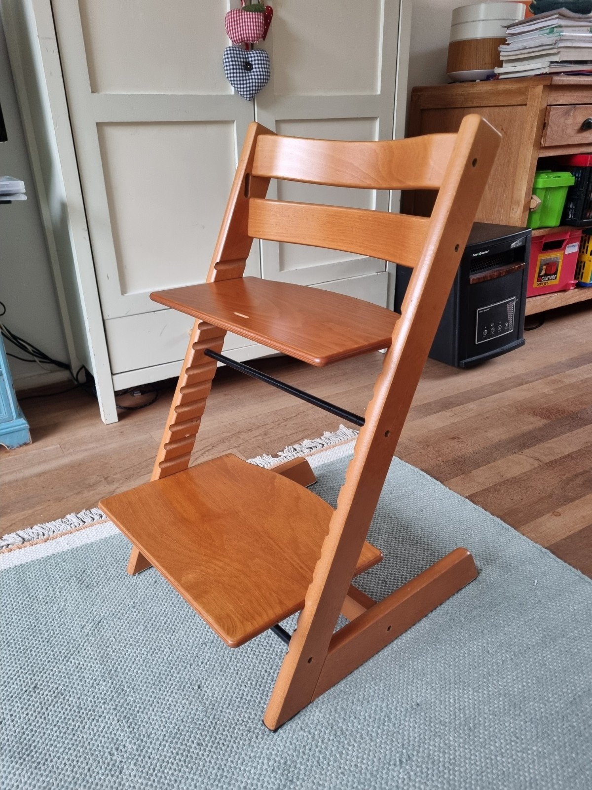 Fraaie originele Stokke Tripp Trapp Cherry kleur, Ophalen of Verzenden, Gebruikt, Meegroeistoel, Aanschuifbaar