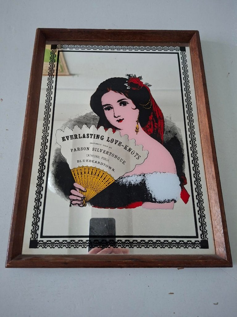 Vintage pubspiegel Everlasting reclame spiegel retro jaren60, Ophalen of Verzenden, Rechthoekig, Minder dan 50 cm, Minder dan 100 cm