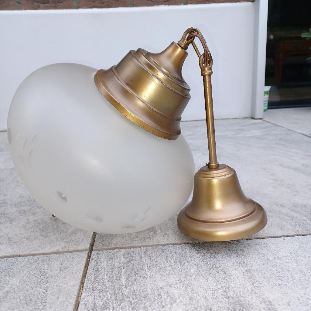 hanglamp, Huis en Inrichting, Lampen | Hanglampen, Ophalen, 50 tot 75 cm, Klassiek, Glas