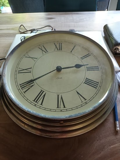 vintage IKEA Skovel wandklok – Zilver (Stil uurwerk), Ophalen, IKEA, Vintage, Analoog