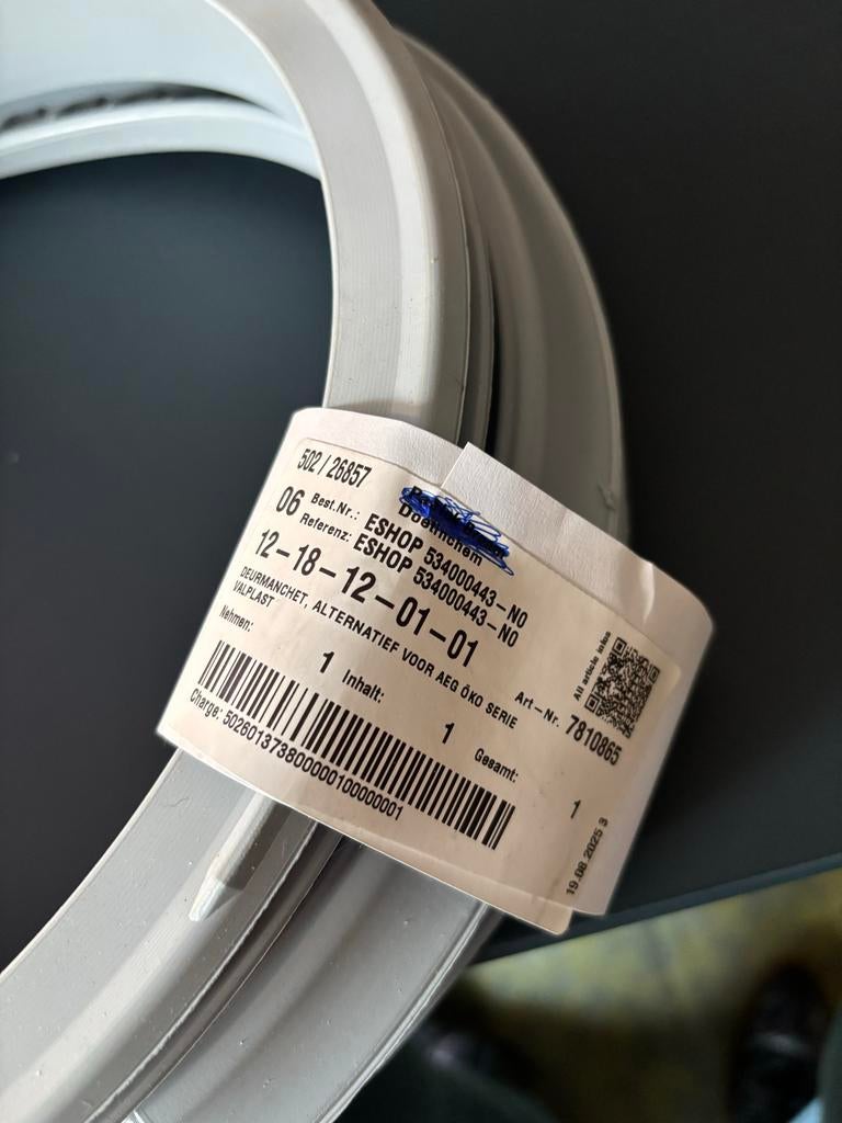 Deurrubber voor AEG, Electrolux wasmachine, Ophalen of Verzenden, Nieuw