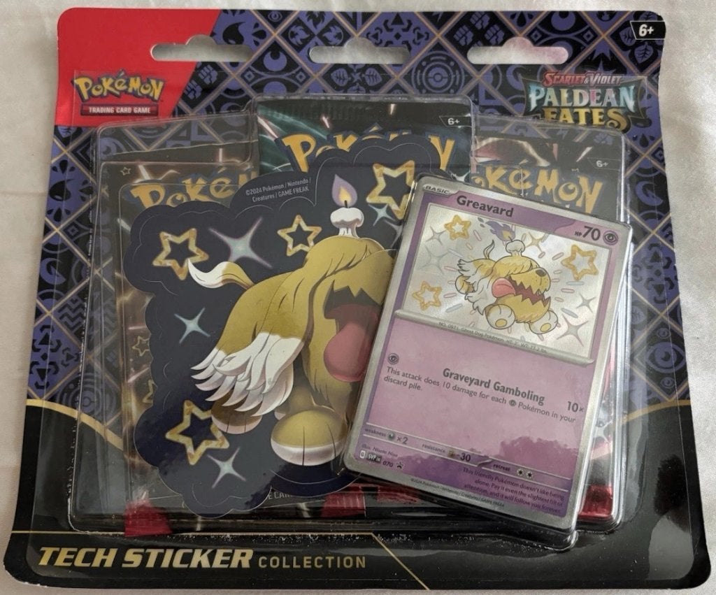 Pokemon Paldean Fates Tech Sticker Collection 3 Pack Blister, Ophalen of Verzenden, Zo goed als nieuw, Overige typen, Foil