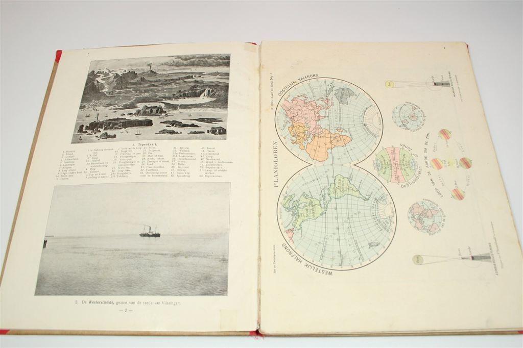 Geïllustreerde Schoolatlas — 44 Kleurenkaarten [1932], Gelezen, Ophalen of Verzenden, Landkaart, 1800 tot 2000