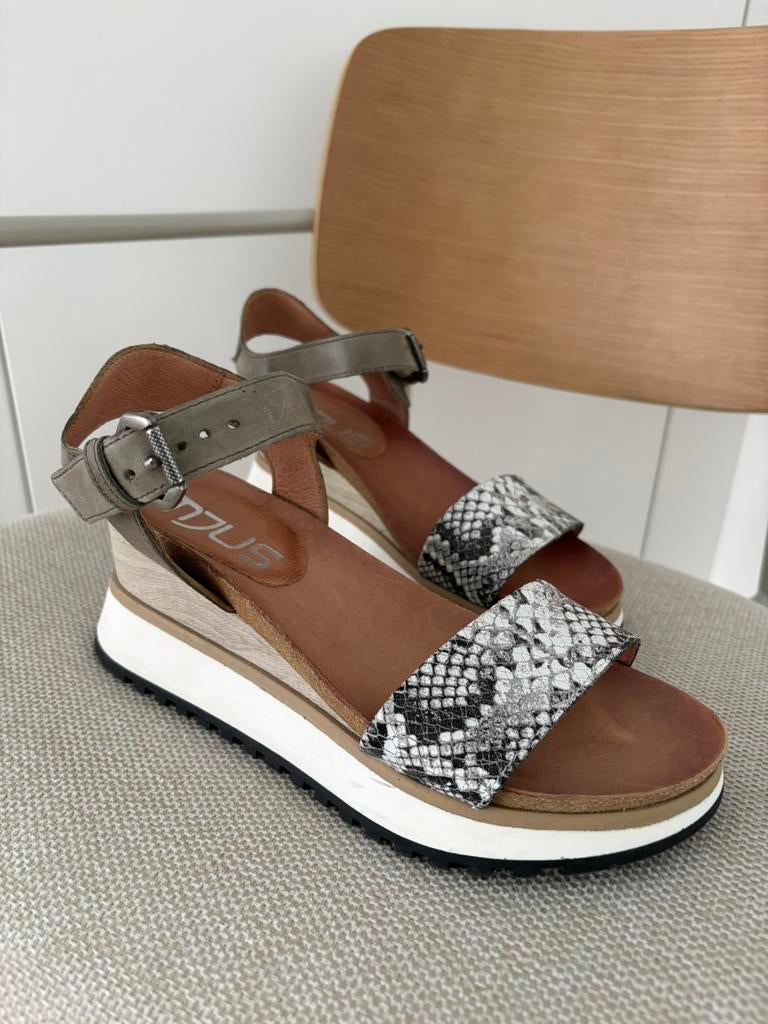 MJUS SCHOEN / SCHOENEN / SANDALEN / SANDAALTJES, LEER, MT 37, Kleding | Dames, Schoenen, Overige kleuren, Zo goed als nieuw, Sandalen of Muiltjes