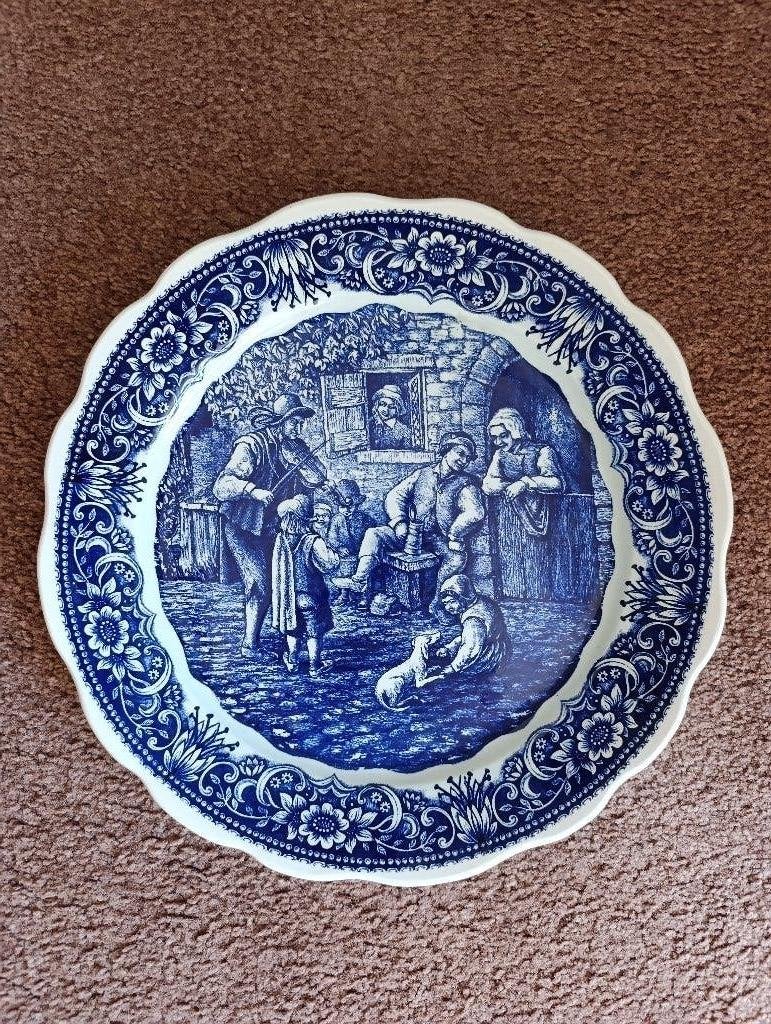 Delfts blauw wandbord van Boch frères, Ophalen of Verzenden
