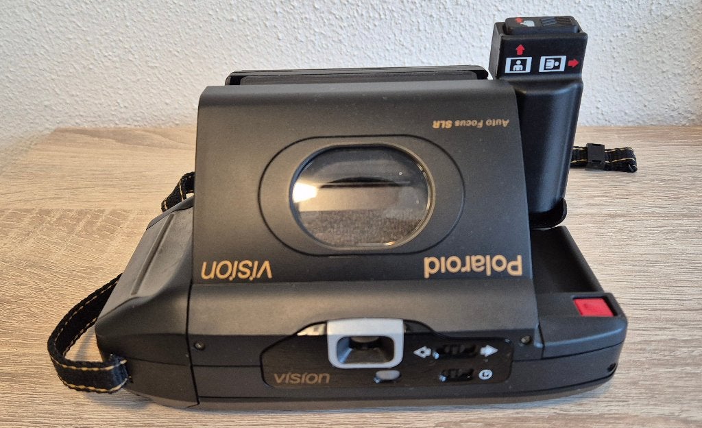 polaroid vision vintage foto camera in etui, Audio, Tv en Foto, Fotocamera's Analoog, Ophalen of Verzenden, Gebruikt, Polaroid