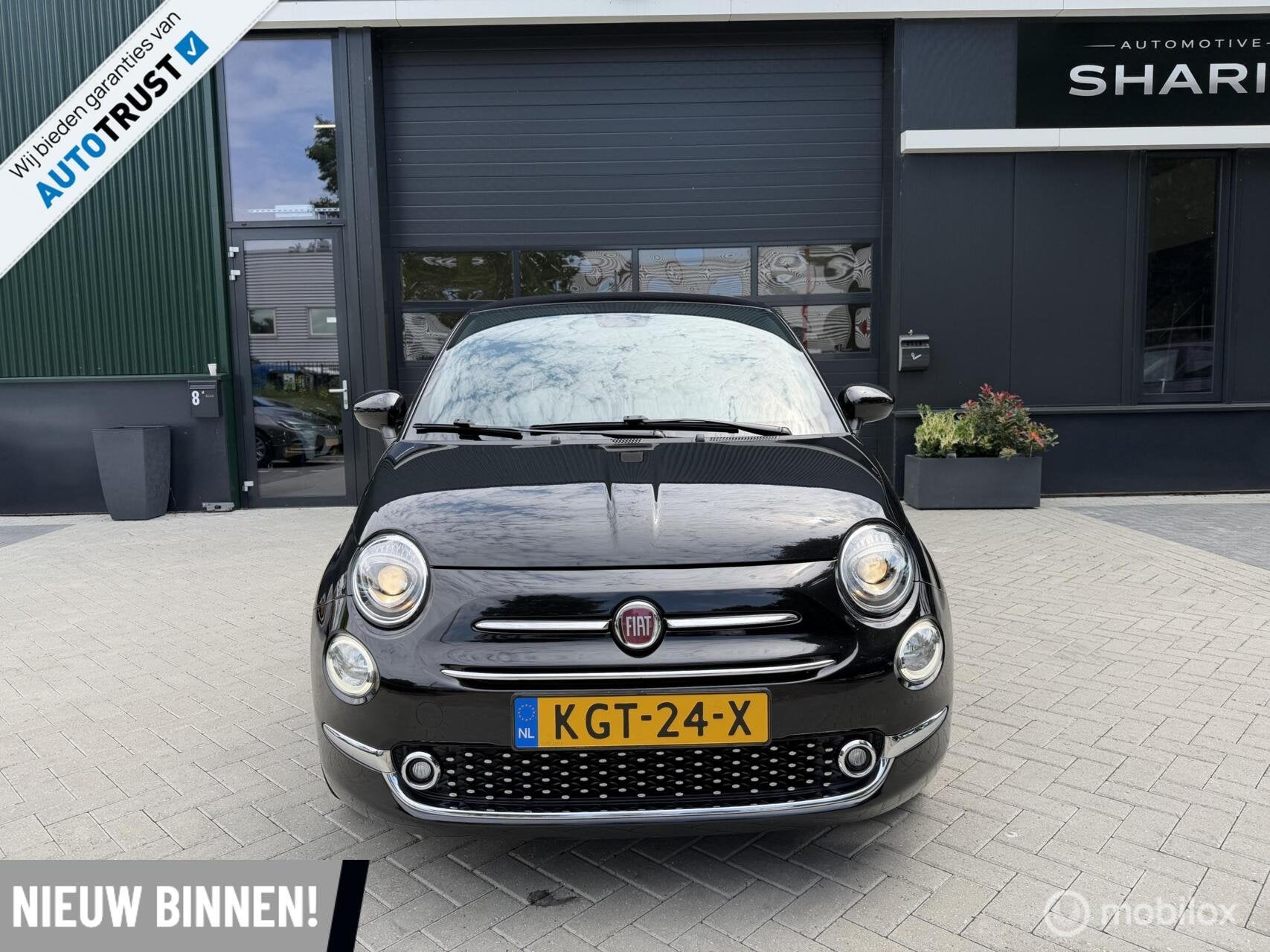 Fiat 500 1.0 Hybrid Cult |CarPlay|Airco|Panorama|1e eig|LED., Auto's, Gebruikt, Euro 6, 4 stoelen, Zwart