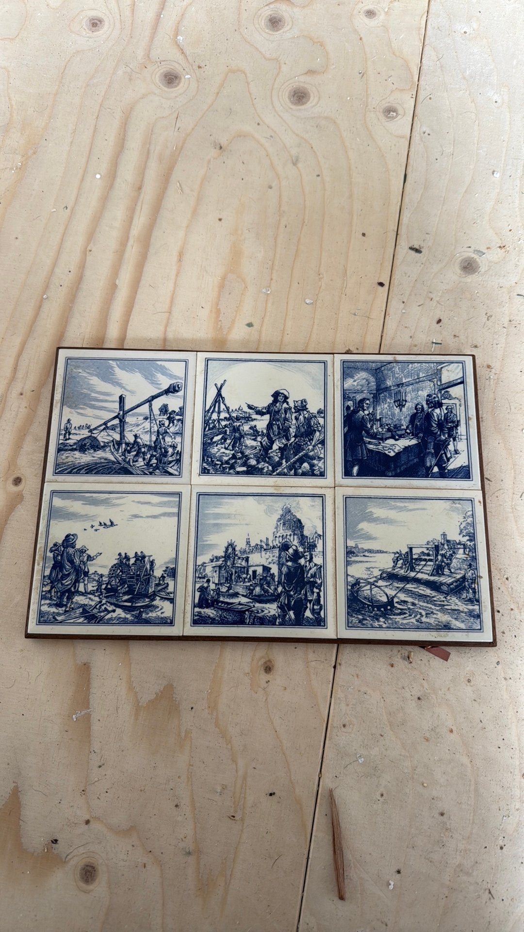 Tegels delfs blauw, Ophalen