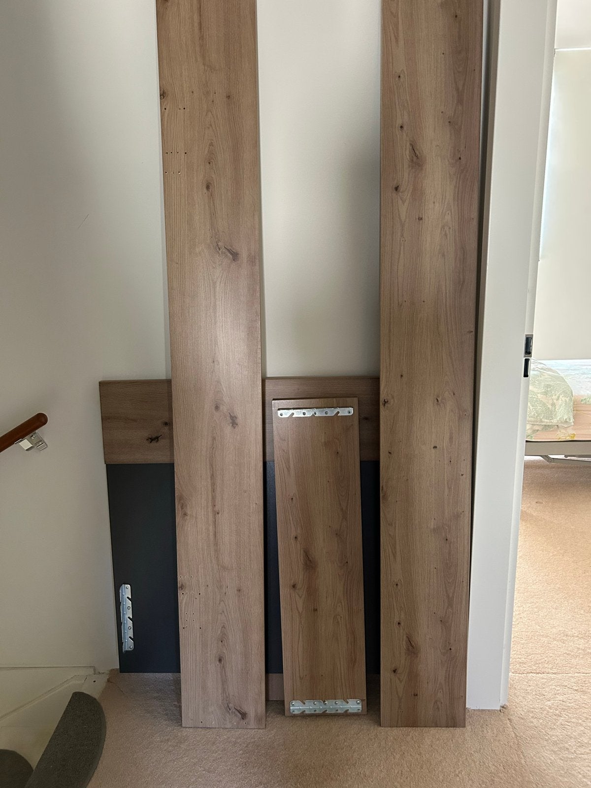 Gratis Goossens bedframe Bastion 90x200 imitatie eiken, Ophalen, Gebruikt, 90 cm, Eenpersoons