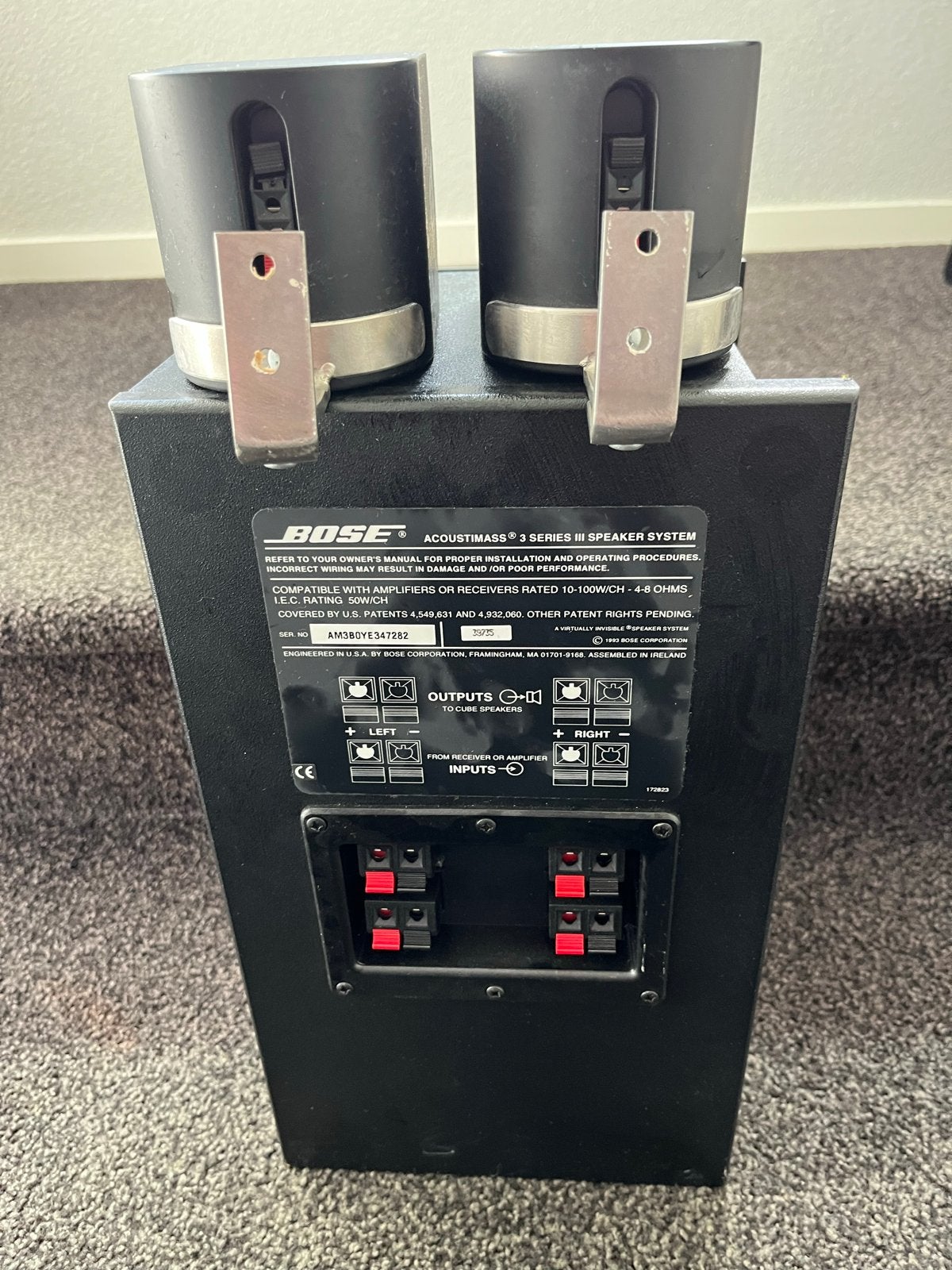 Bose Acoustimass 3 Series III Speaker Systeem, Gebruikt, Speakerset, Ophalen of Verzenden, 60 tot 120 watt