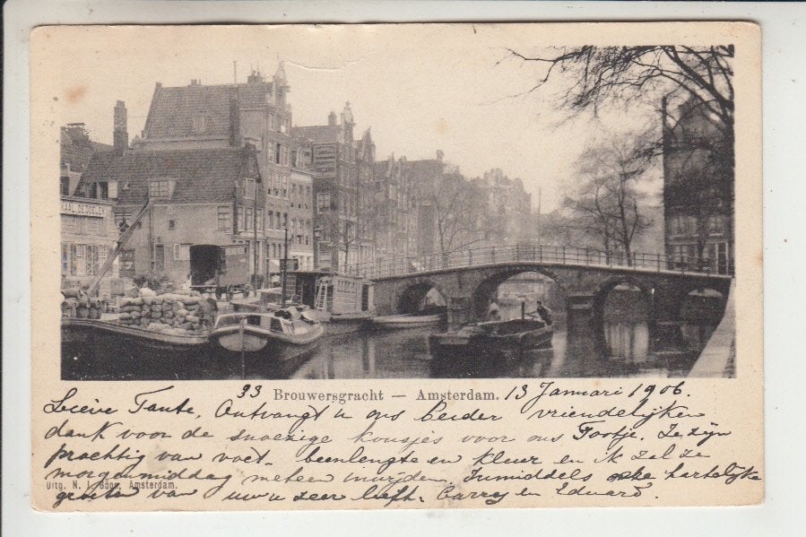 Amsterdam, Brouwersgracht 02, Ophalen of Verzenden, Voor 1920, Gelopen, Noord-Holland