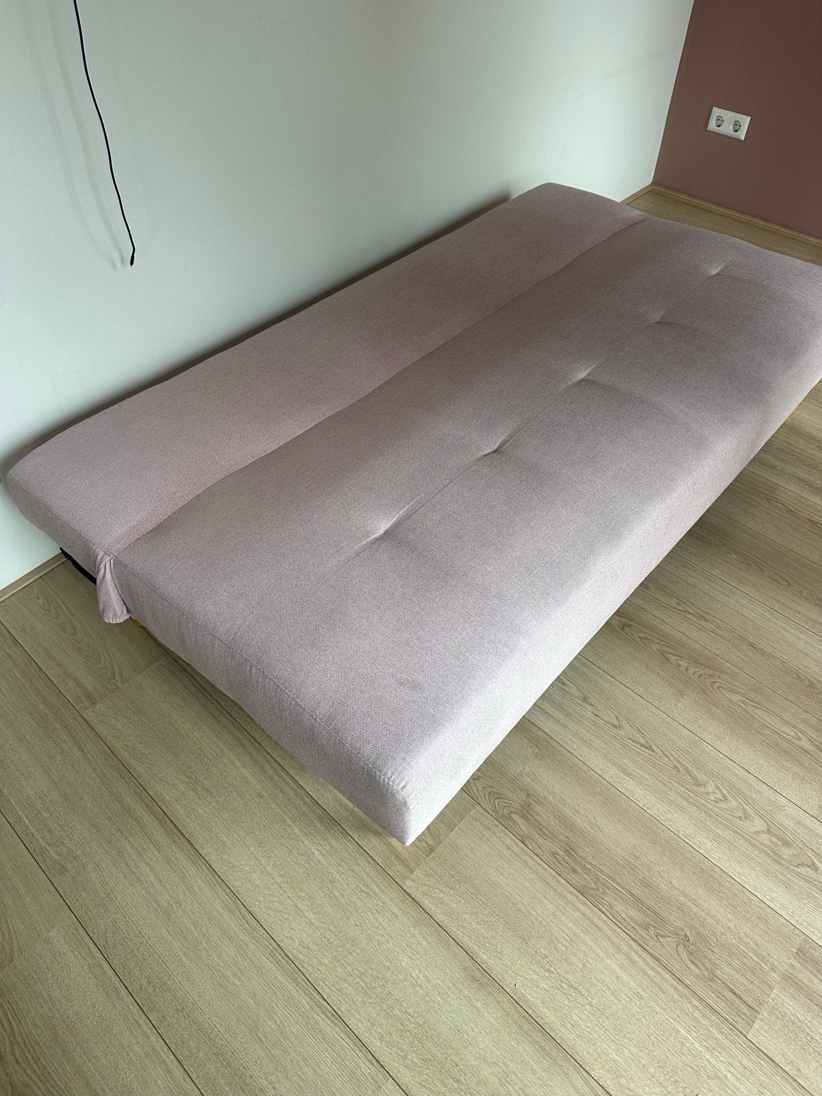 Slaapbank oud roze - Compact en stijlvol, Gebruikt, Tweepersoons, Ophalen of Verzenden, X