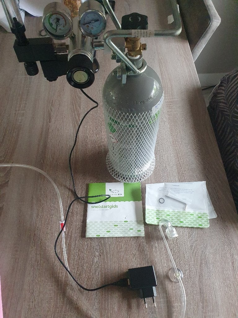 Plantedbox Co2 set, Overige merken, Ophalen of Verzenden, Zo goed als nieuw, Inclusief toebehoren