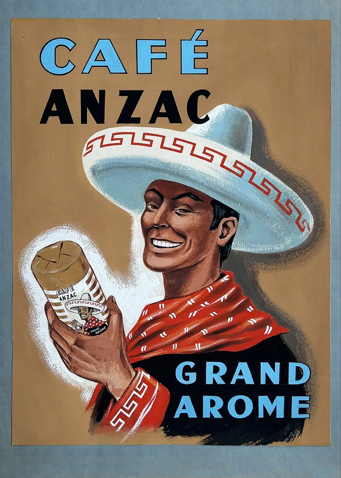 Vintage Café Anzac Grand Arome reclame poster, Ophalen of Verzenden