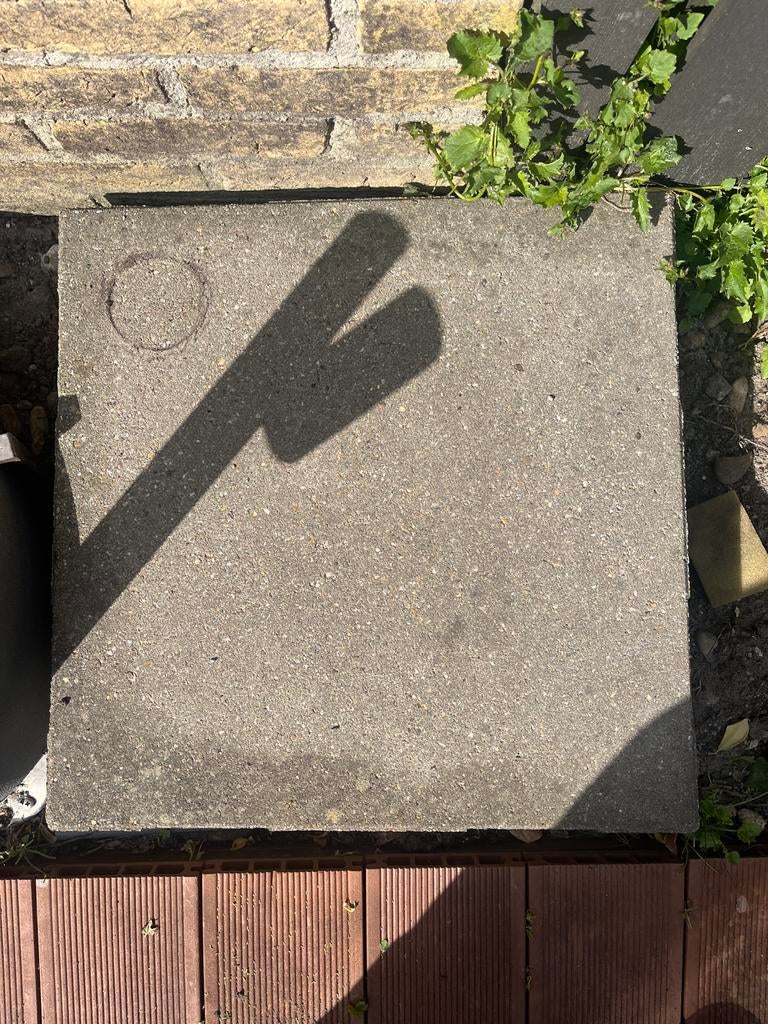 Betonnen terrastegels - Gebruikt, Tuin en Terras, Parasols, Ophalen, Zo goed als nieuw, Minder dan 1 meter, Parasolvoet