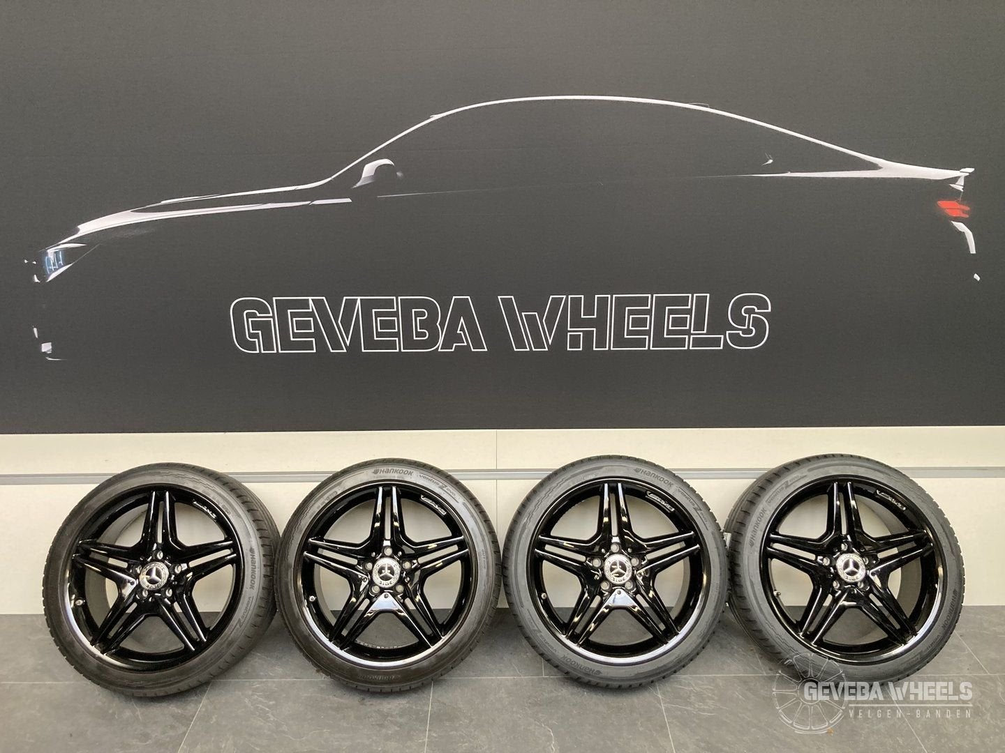 18” originele Mercedes A klasse W176 AMG velgen + banden A17, 18 inch, Gebruikt, -, -