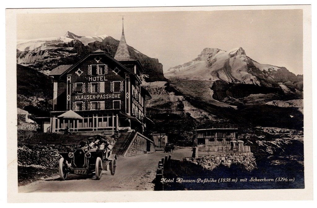B26243 Zwitserland, hotel Klausen en Matterhorn, Verzamelen, Ophalen of Verzenden, 1960 tot 1980, Ongelopen, Overig Europa