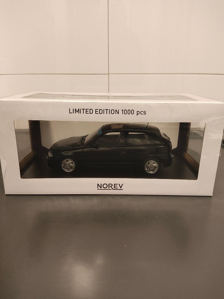 Opel Astra F GSI 1992 Zwart  metallic Limited Edition, Hobby en Vrije tijd, Ophalen of Verzenden, Nieuw, Auto, Norev