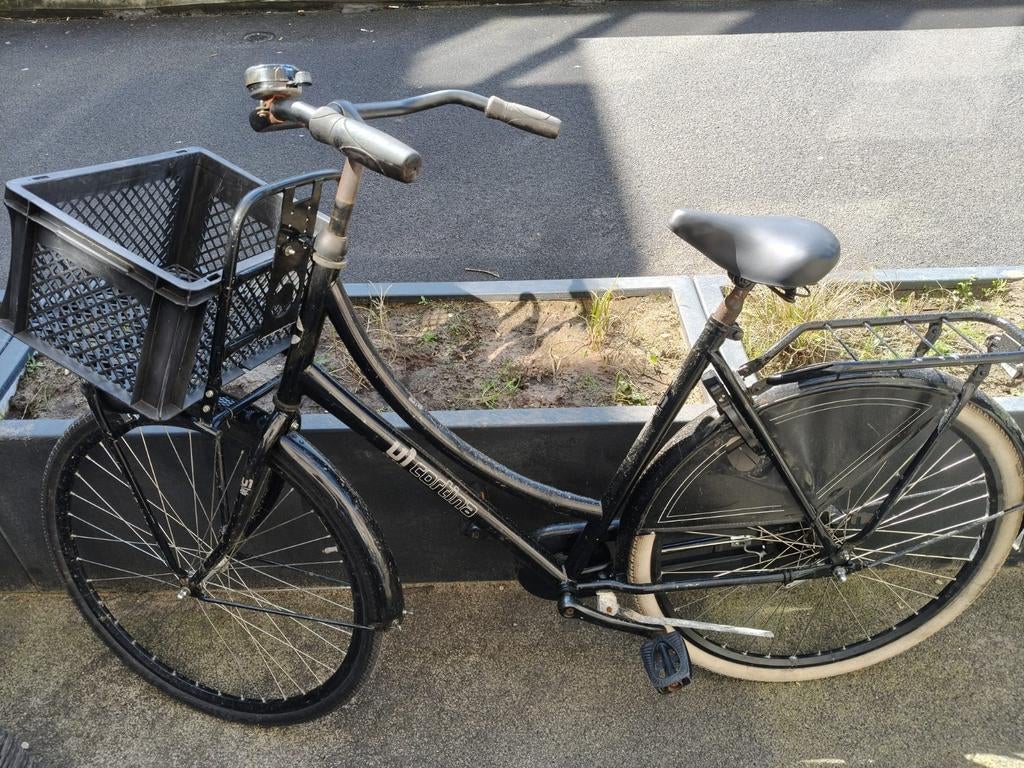 Cortina U1 Damesfiets - Zwart, met mand, Ophalen of Verzenden