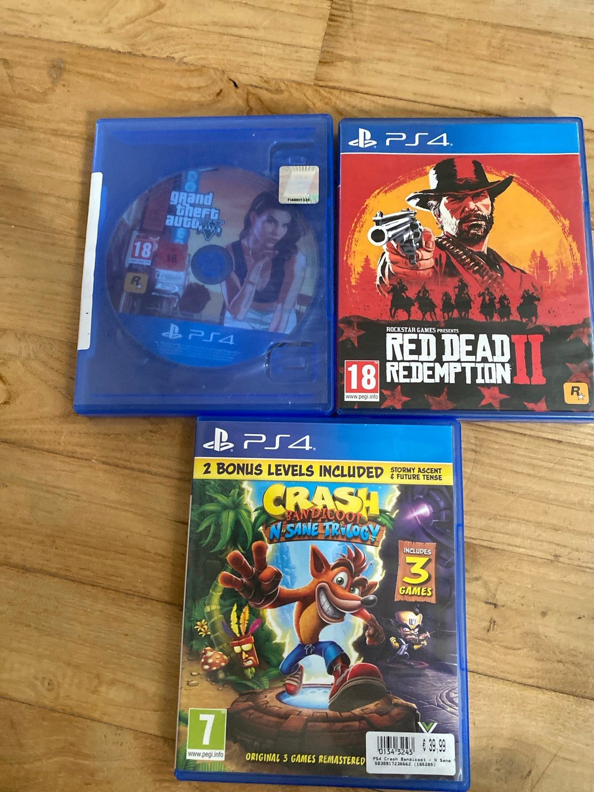 PS4 Games: GTA V, Red Dead Redemption 2, Crash Bandicoot, Avontuur en Actie, 1 speler, Eén computer, Ophalen of Verzenden