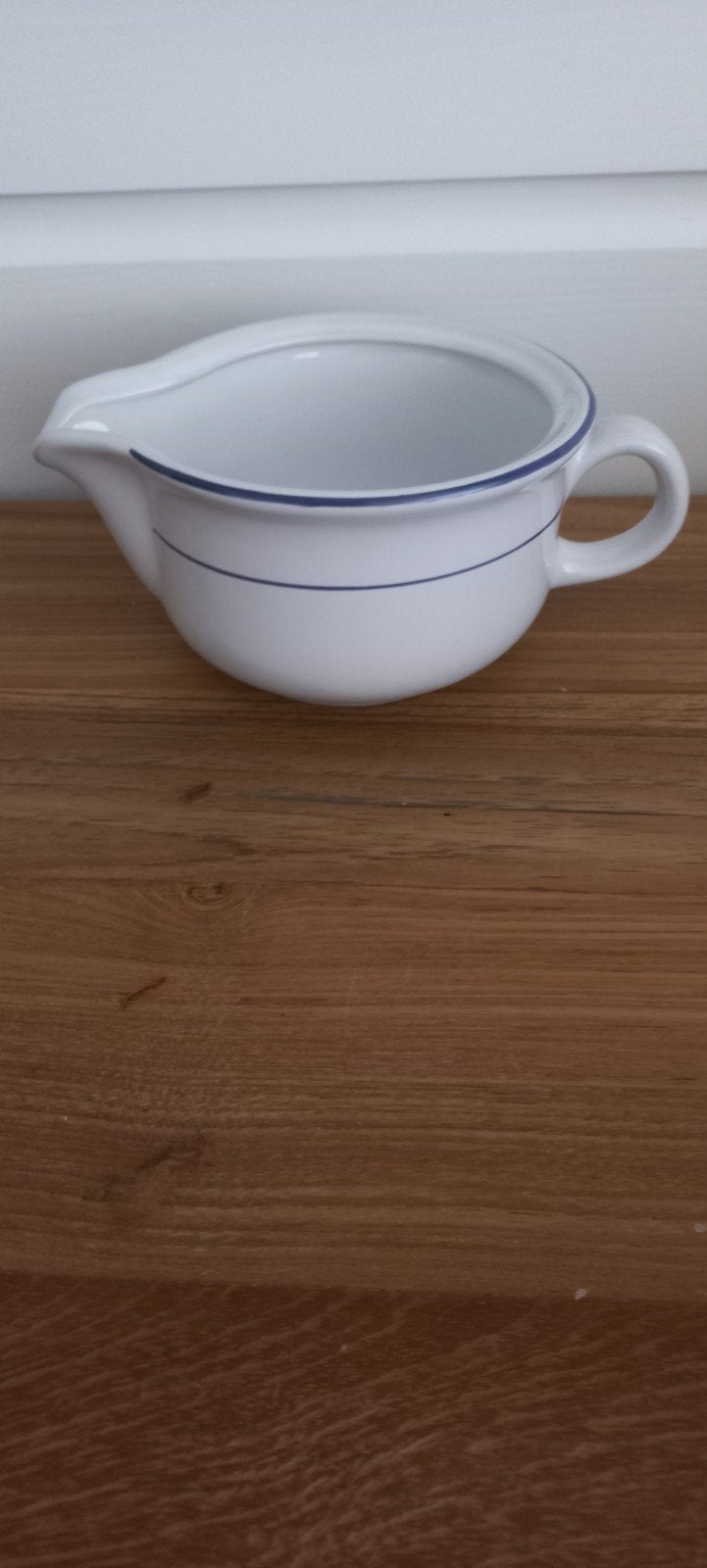 Oslo sauskom, wit met blauwe strepen, doorsnee 12cm, Ophalen of Verzenden