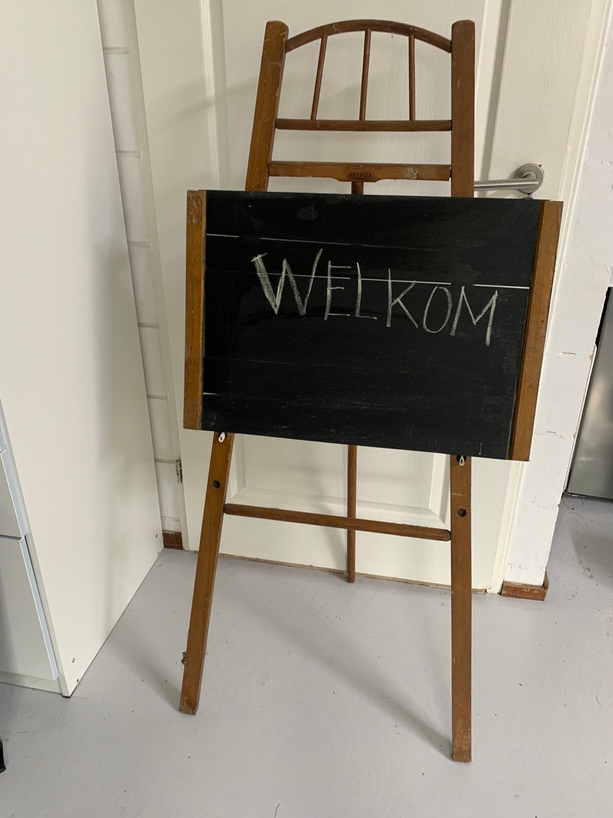Vintage HIKO schoolbord op -met ezel - super leuk!, Antiek en Kunst, Antiek | Overige Antiek, Ophalen
