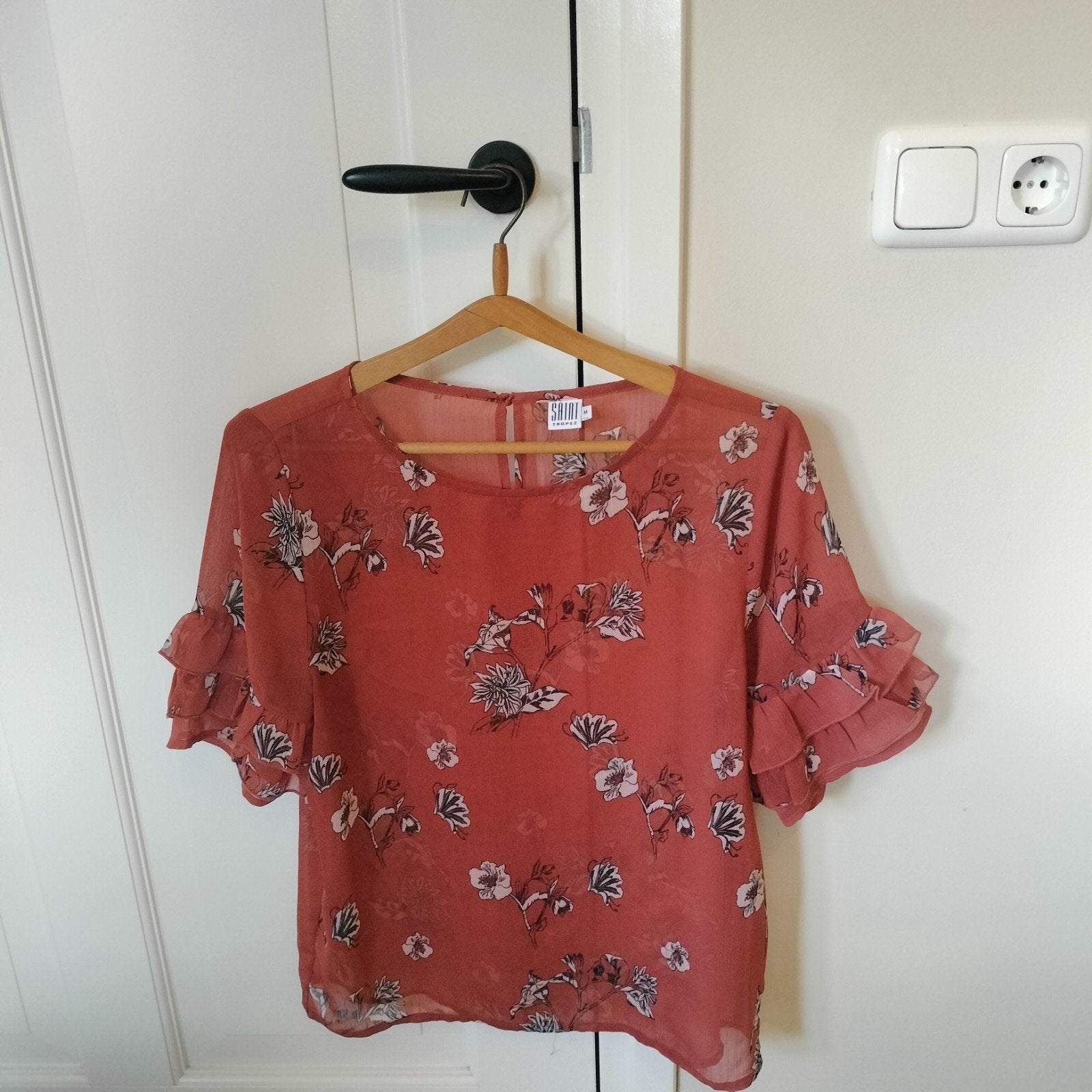 Saint Tropez blouse met bloemenprint en ruches, Kleding | Dames, Ophalen of Verzenden