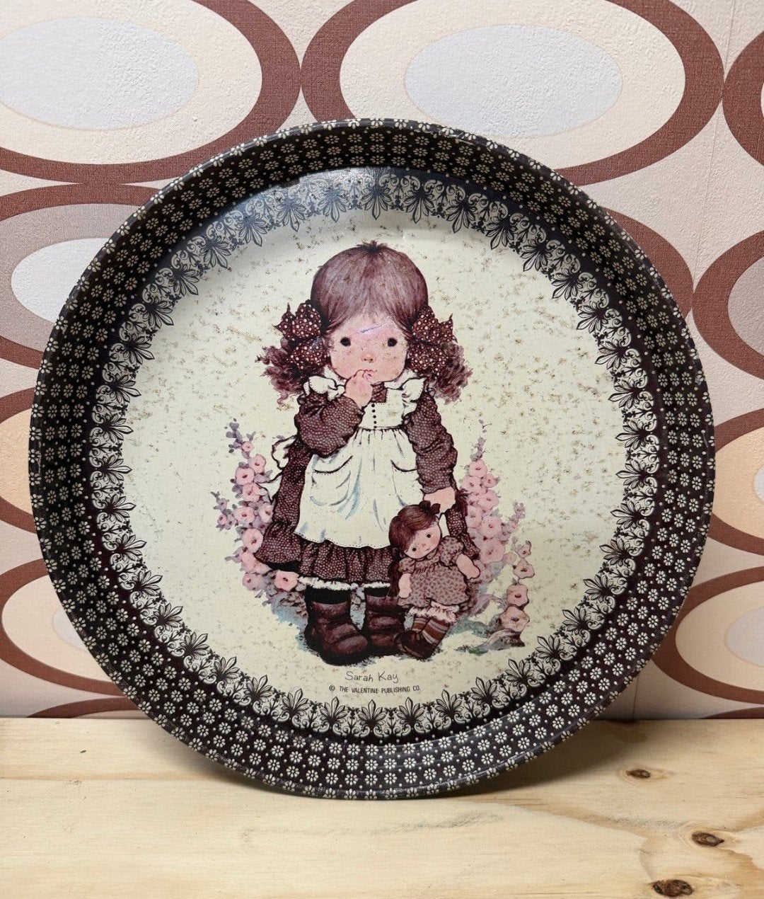 Vintage Sarah Kay dienblad - jaren 70/80, Vintage, Gebruikt, Meerkleurig, W