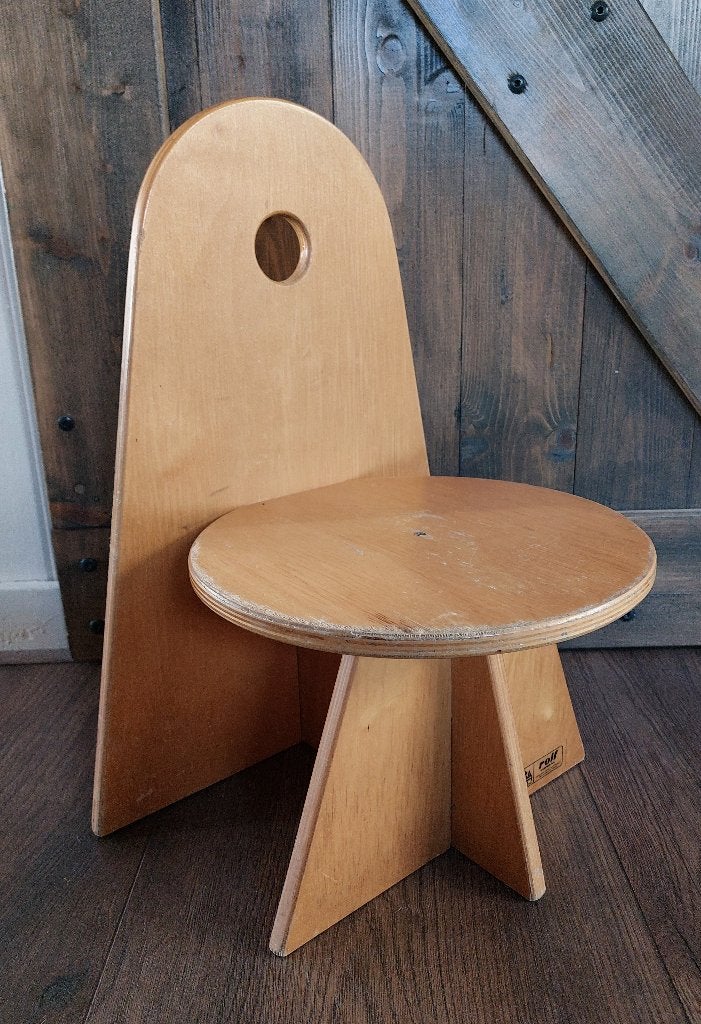 Schoolstoeltje/stoeltje kind, hout, Rolf, Kinderen en Baby's, Kinderkamer | Tafels en Stoelen, Ophalen, Gebruikt, Stoel(en)