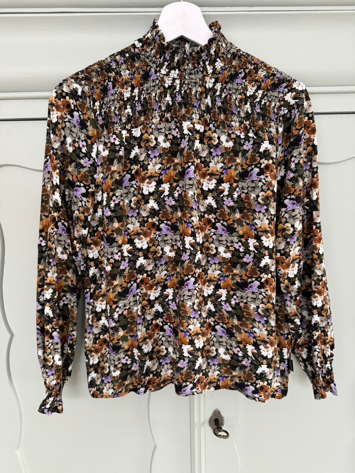 Donker groen gebloemde dames blouse Silvercreek maat 34, Ophalen of Verzenden, Zo goed als nieuw, Maat 34 (XS) of kleiner, Groen