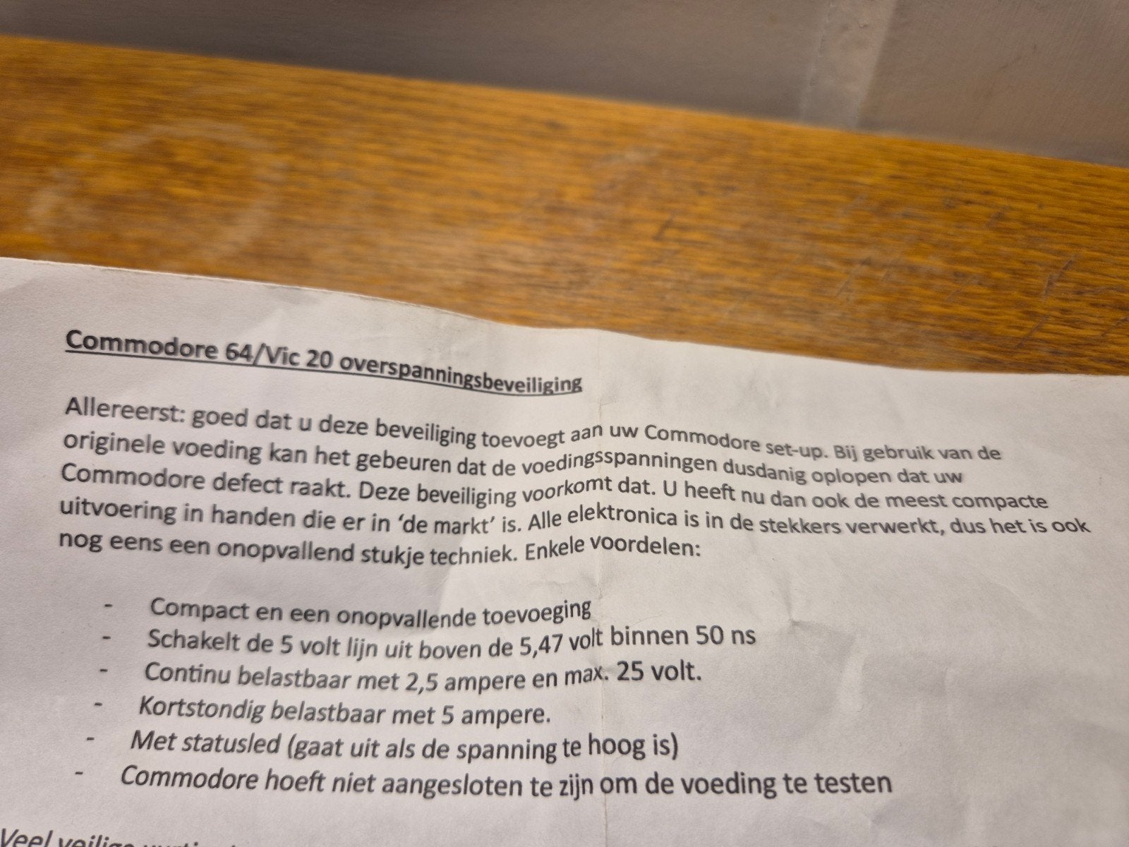 Overspanningsbeveiliging kabel adapter Commodore 64, Computers en Software, Ophalen of Verzenden