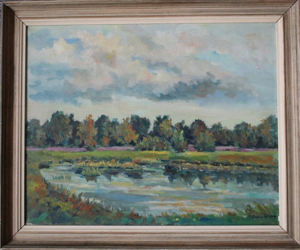 Isaac Antonie van Royen 1902 - 1971. Olie/doek., Ophalen, Doek, Landschap, Olieverf
