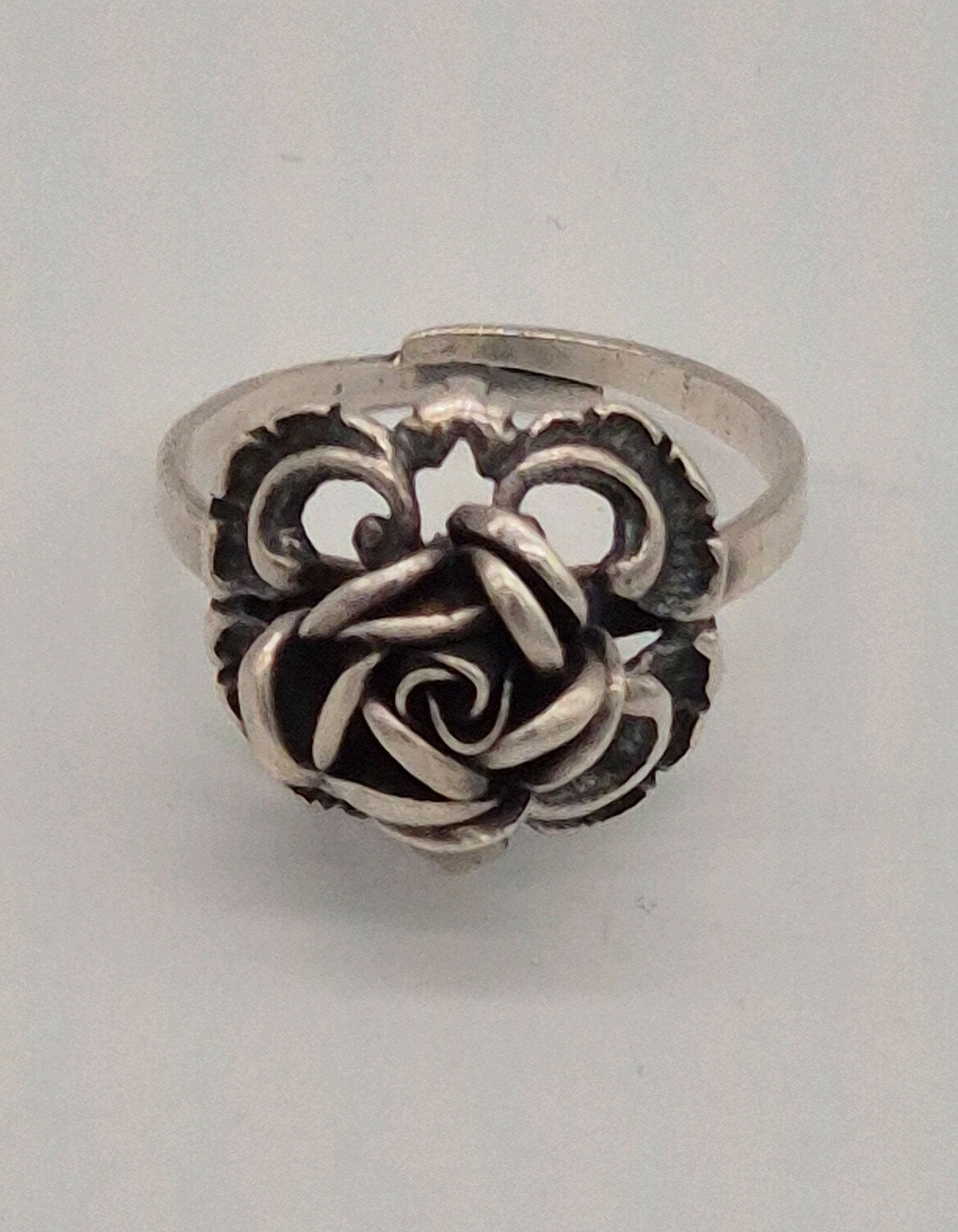 Mooie zilveren vintage ring TEKA maat 20, Gebruikt, Verzenden, 19 tot 20, Dame