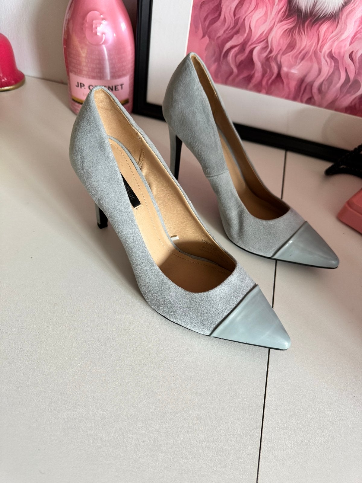 Zara Dames Pumps Maat 37 - Lichtblauw/Grijs, Ophalen of Verzenden, Gedragen, Overige kleuren, Pumps