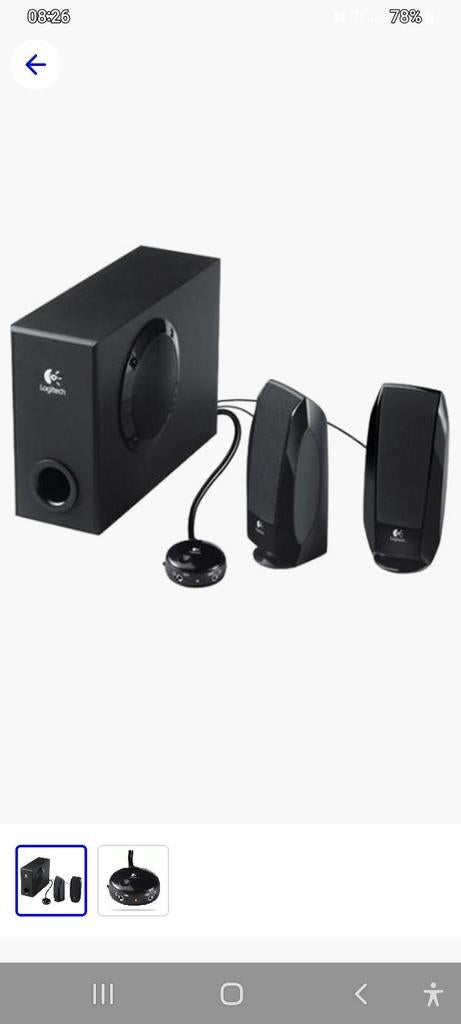 Logitech S-220 2.1 Multimedia Speaker System - Gebruikt, Computers en Software, Pc speakers, Gebruikt, Audiokanaal 2.1, Ophalen