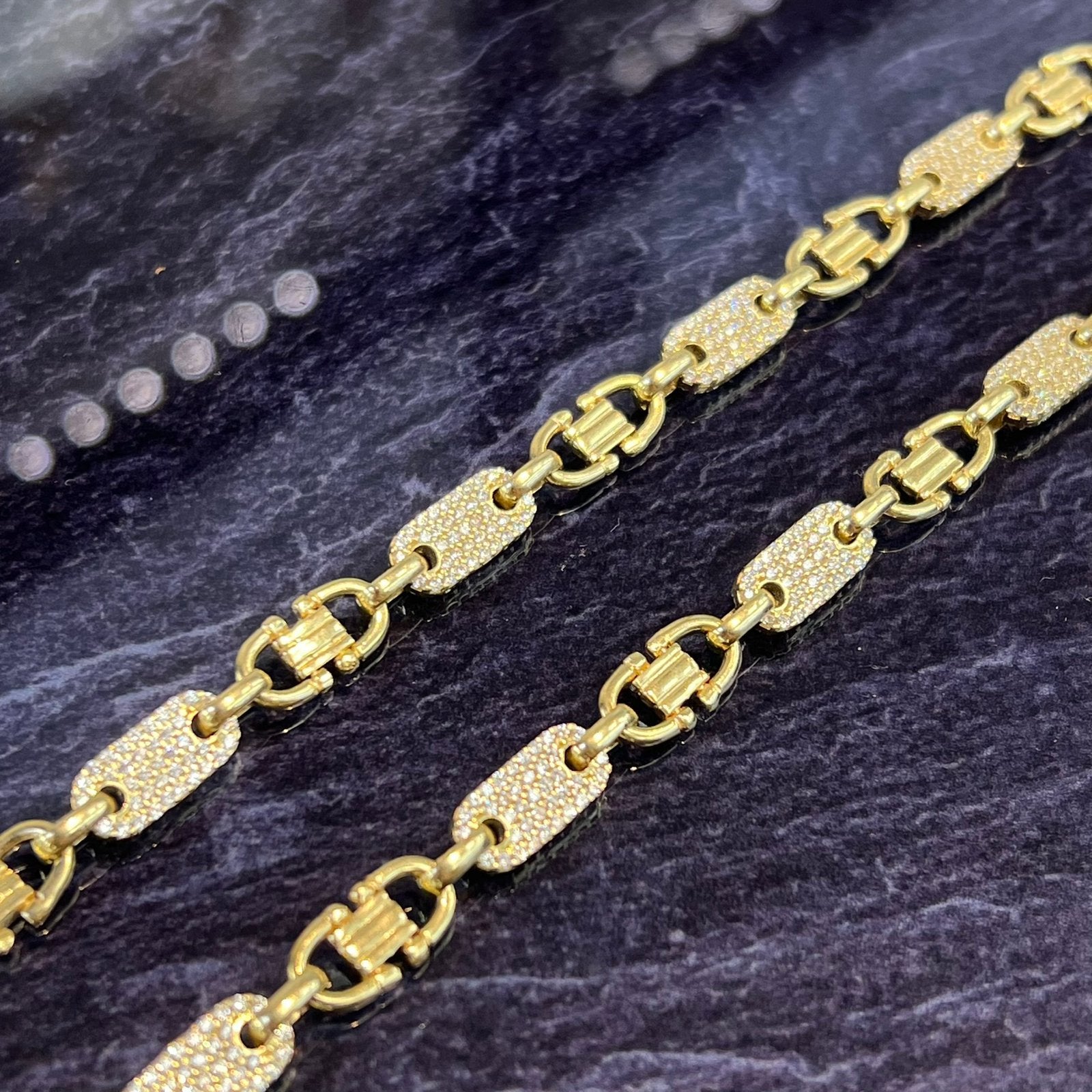 14k gouden ketting massief 50 gram kingsley schakel, Ophalen of Verzenden, Zo goed als nieuw, Goud