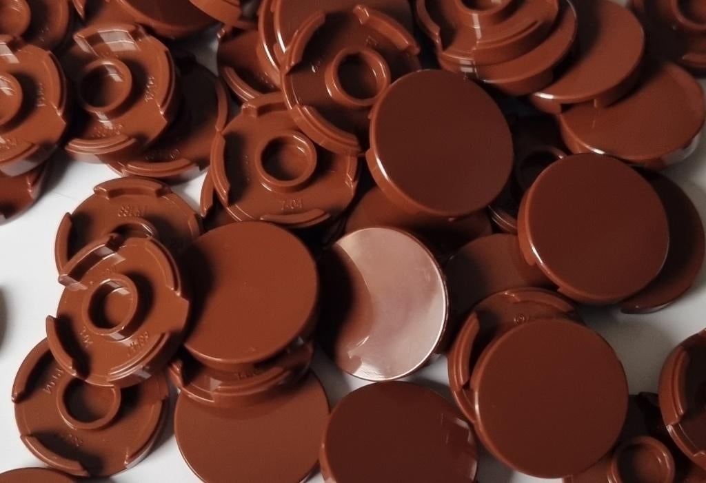Lego 2x2 round tile, Reddish brown (per 50), Ophalen of Verzenden, Nieuw, Losse stenen, Lego