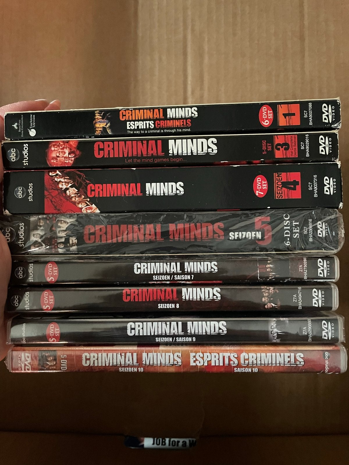 Criminal Minds - Seizoenen 1, 3, 4, 5, 7, 8, 9,, Vanaf 16 jaar, Seizoen 1, Misdaad, Ophalen of Verzenden