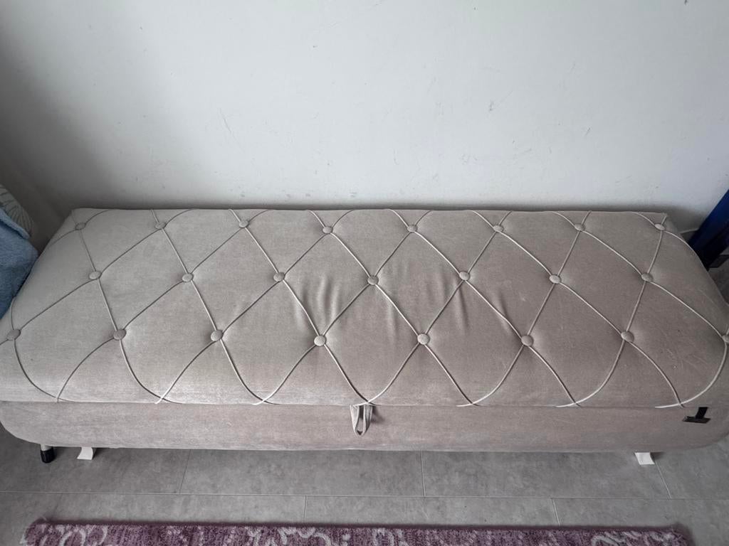 Bankje voor Voeteinde bed met opbergruimte 160cm, Ophalen of Verzenden, Zo goed als nieuw, Tweepersoons, 160 cm