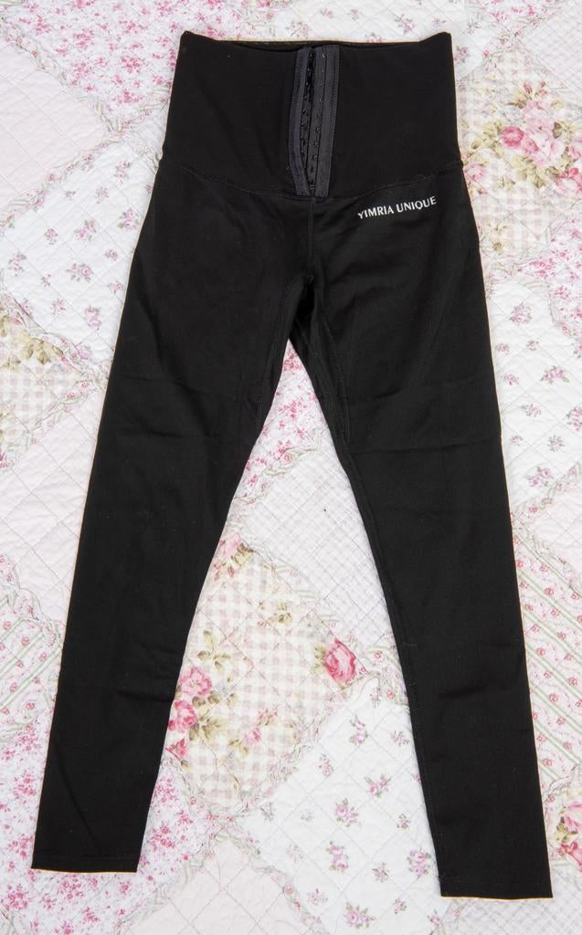 Yimria Unique Legging met hoge taille en haaksluiting, Legging, Maat 36/38 (S), Zwart, Yimria Unique