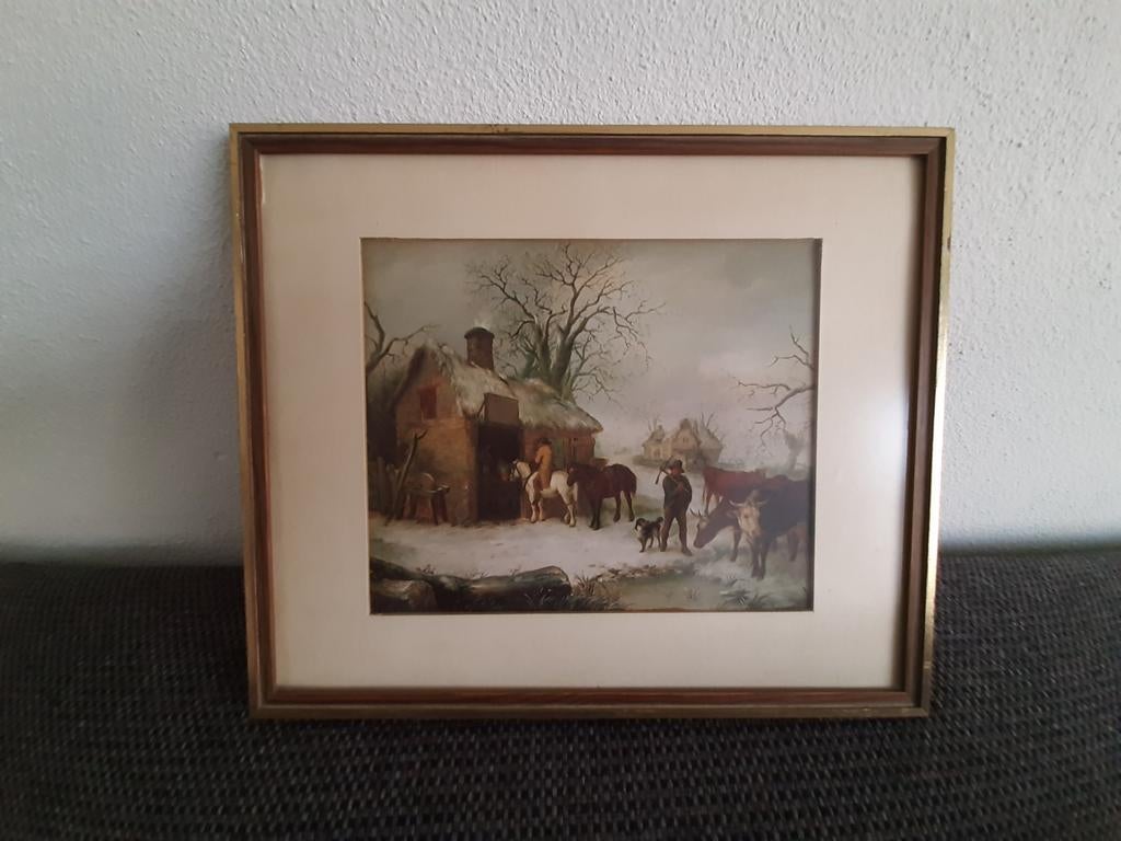 Prachtige Scilderij 29,5 cm breed/25cm lengte, Antiek en Kunst, Ophalen of Verzenden