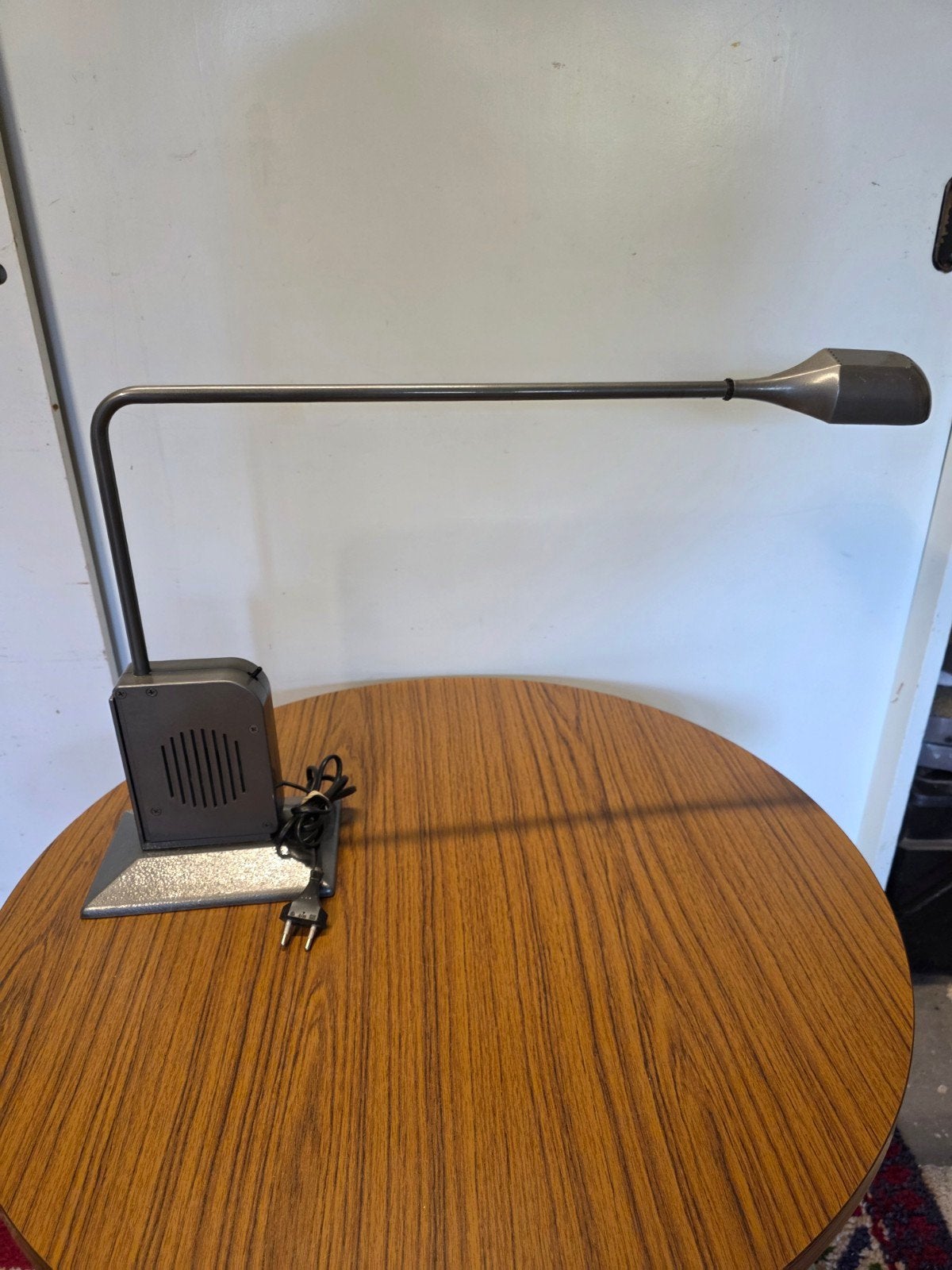 Vintage bureaulamp/tafellamp, grijs metaal, Overige merken, Gebruikt, Grijs, Overige fittingen