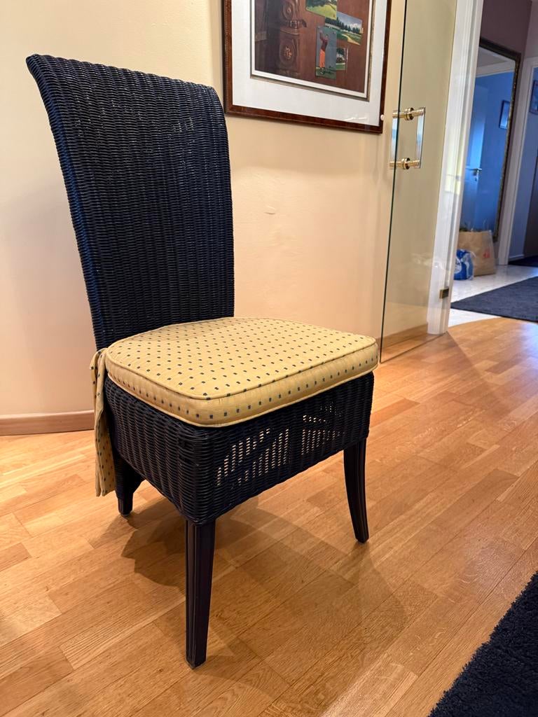 Elegante wicker stoel met kussen – Ambiente, Overige kleuren, Riet of Rotan, Ophalen of Verzenden, Zo goed als nieuw