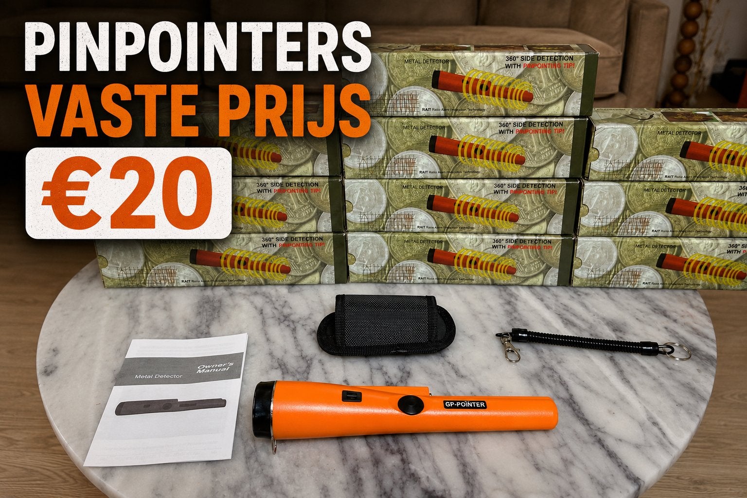 Nieuwe GP-Pointer Pinpointer Metaaldetector - Vaste Prijs, Hobby en Vrije tijd, Ophalen of Verzenden, Nieuw, Overige merken, Discriminatie metaaldetectie