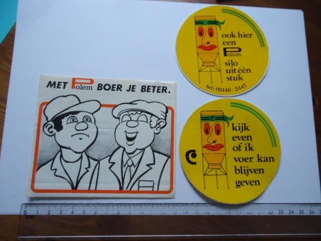 sticker oud POLEM SILO agri grarisch landbouw boer retro, Verzenden, Zo goed als nieuw, Bedrijf of Vereniging